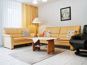 Wohnzimmer Ferienwohnung 12 Villa Seebach